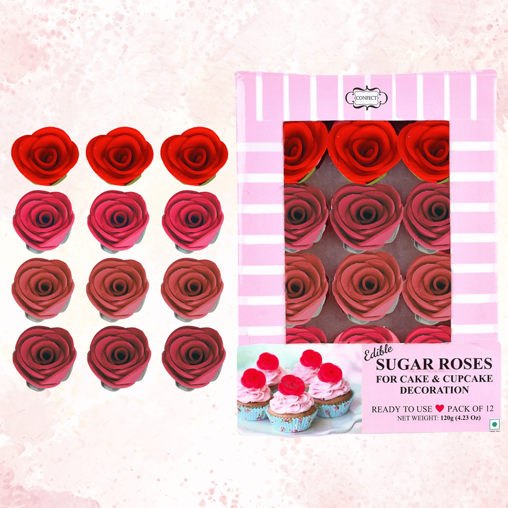Confect Ombre- 2 | Edible Sugar Roses Topper | Grocsy