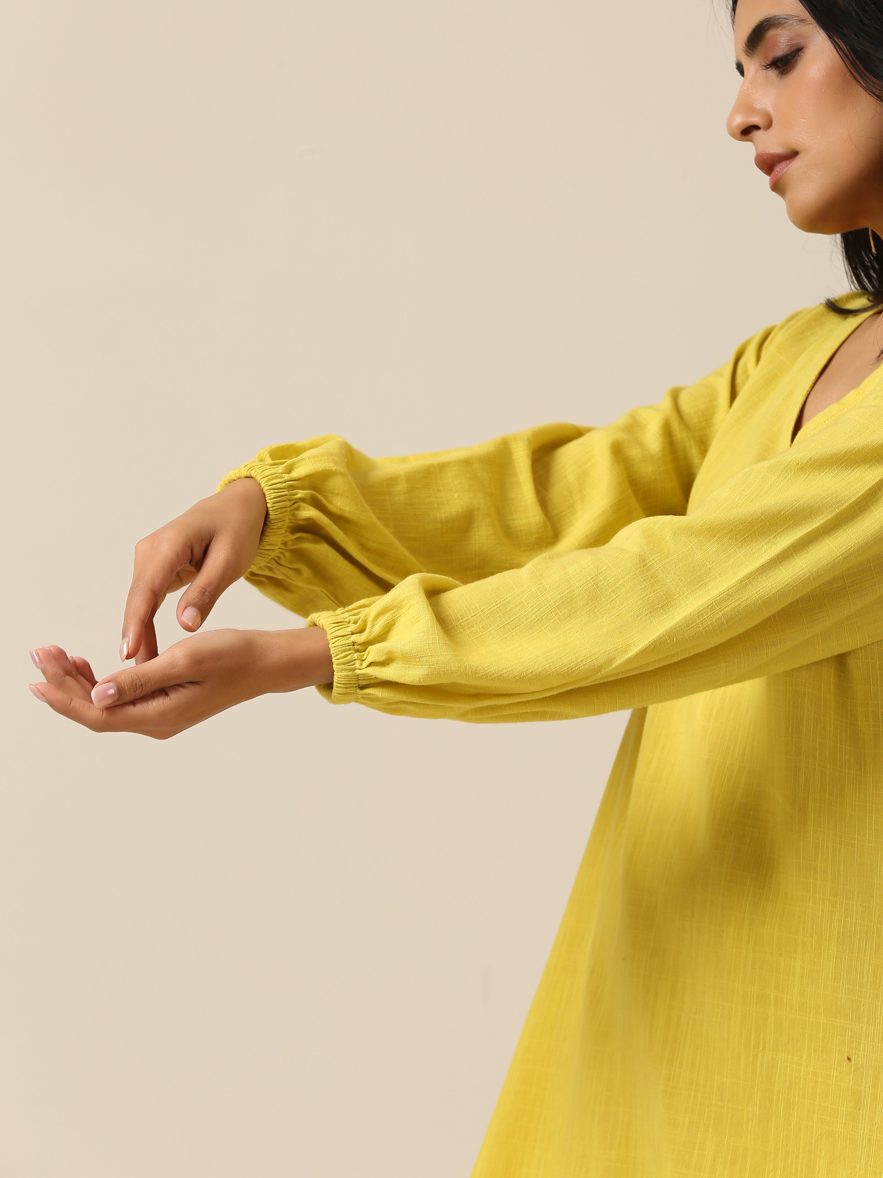 trueBrowns Lime Slub Textured Short Co-Ord Set | Grocsy