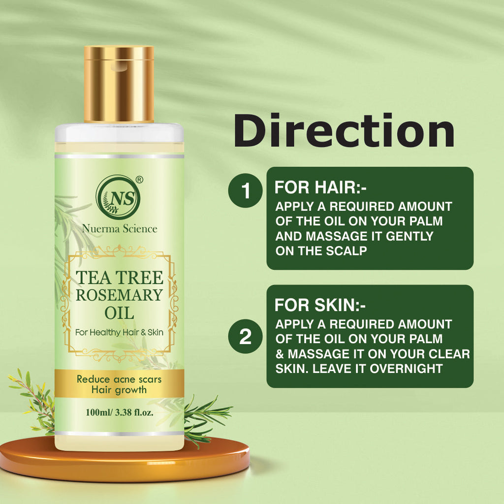 Nuerma Science Tea Tree Rosemary Oil For Healthy Skin & Hair Growth | Grocsy