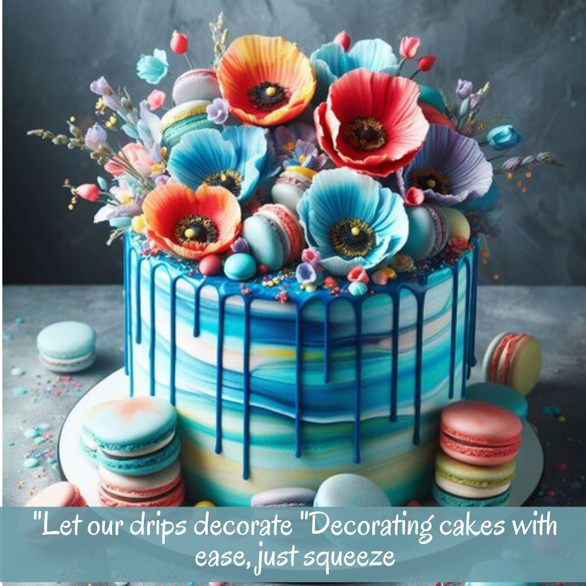 Confect Poppy Blue | Edible Drips | Grocsy