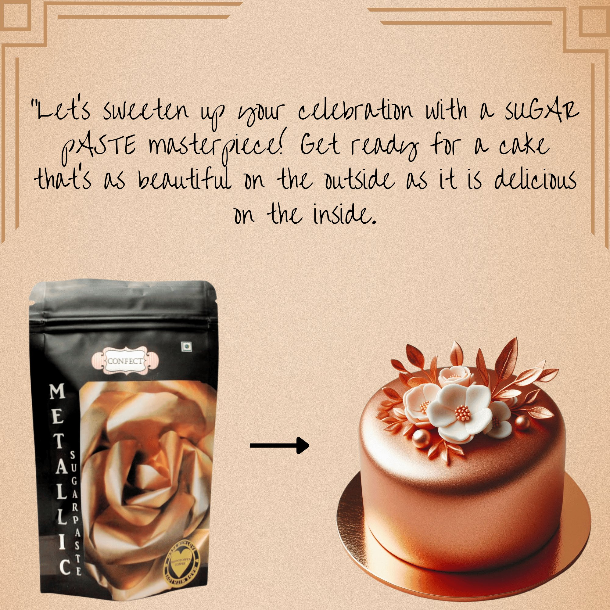 Confect Showstopper Copper | Edible Sugar Paste | Grocsy