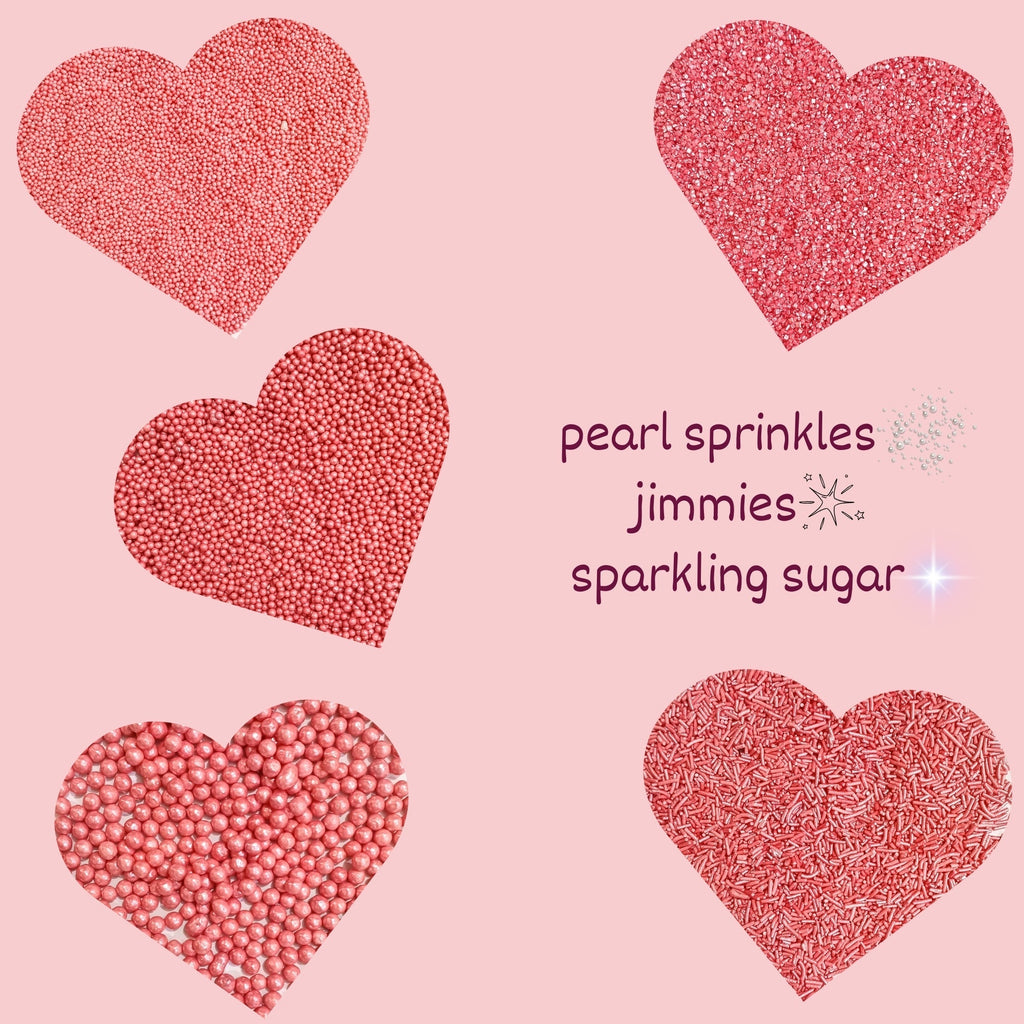 Confect Sprinkles for Cakes & Cupcakes Decoration | USP-5(Rose Pink) | Grocsy