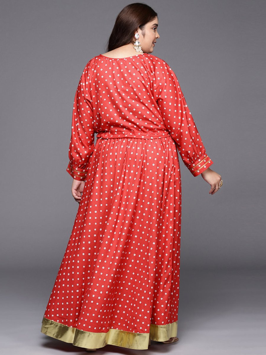 Ahalyaa Women Plus Size Printed Top with Skirt | Grocsy