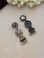 trueBrowns Silver Gold Tone Kundan Earrings | Grocsy