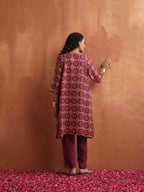 trueBrowns Beige Mandala Print Kurta Co-ord Set | Grocsy