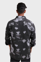Xkind Light Blue Printed Denim Shacket | Grocsy