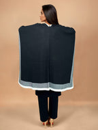 trueBrowns Black Woollen Kaftan Cape | Grocsy