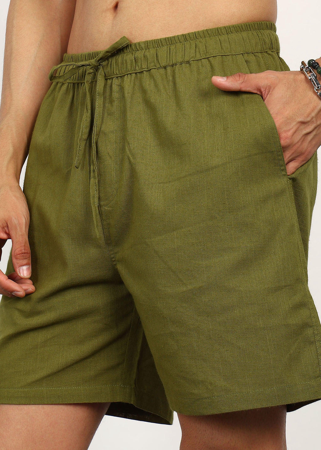 Fabmade Olive Ease Shorts | Grocsy
