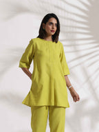 trueBrowns Lime Slub Co-ord Set | Grocsy