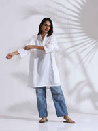 trueBrowns White Unisex Freesize Kurta | Grocsy