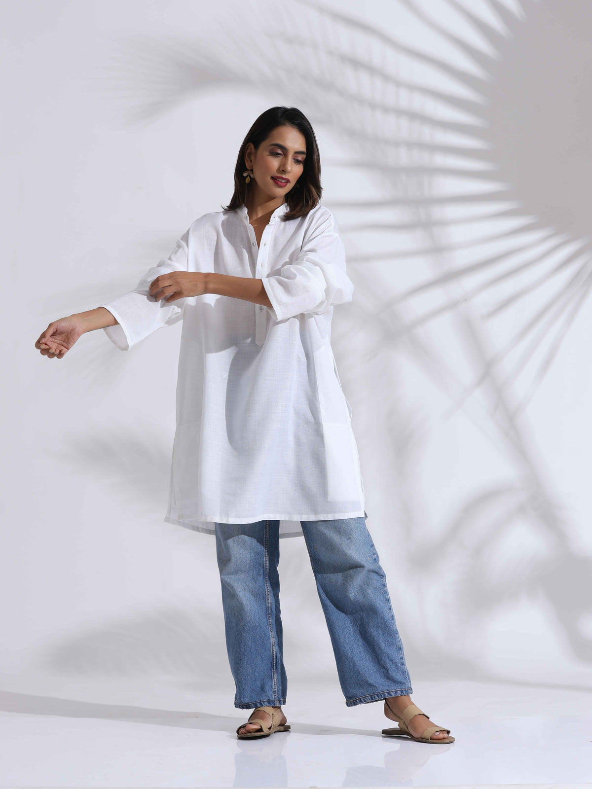 trueBrowns White Unisex Freesize Kurta | Grocsy
