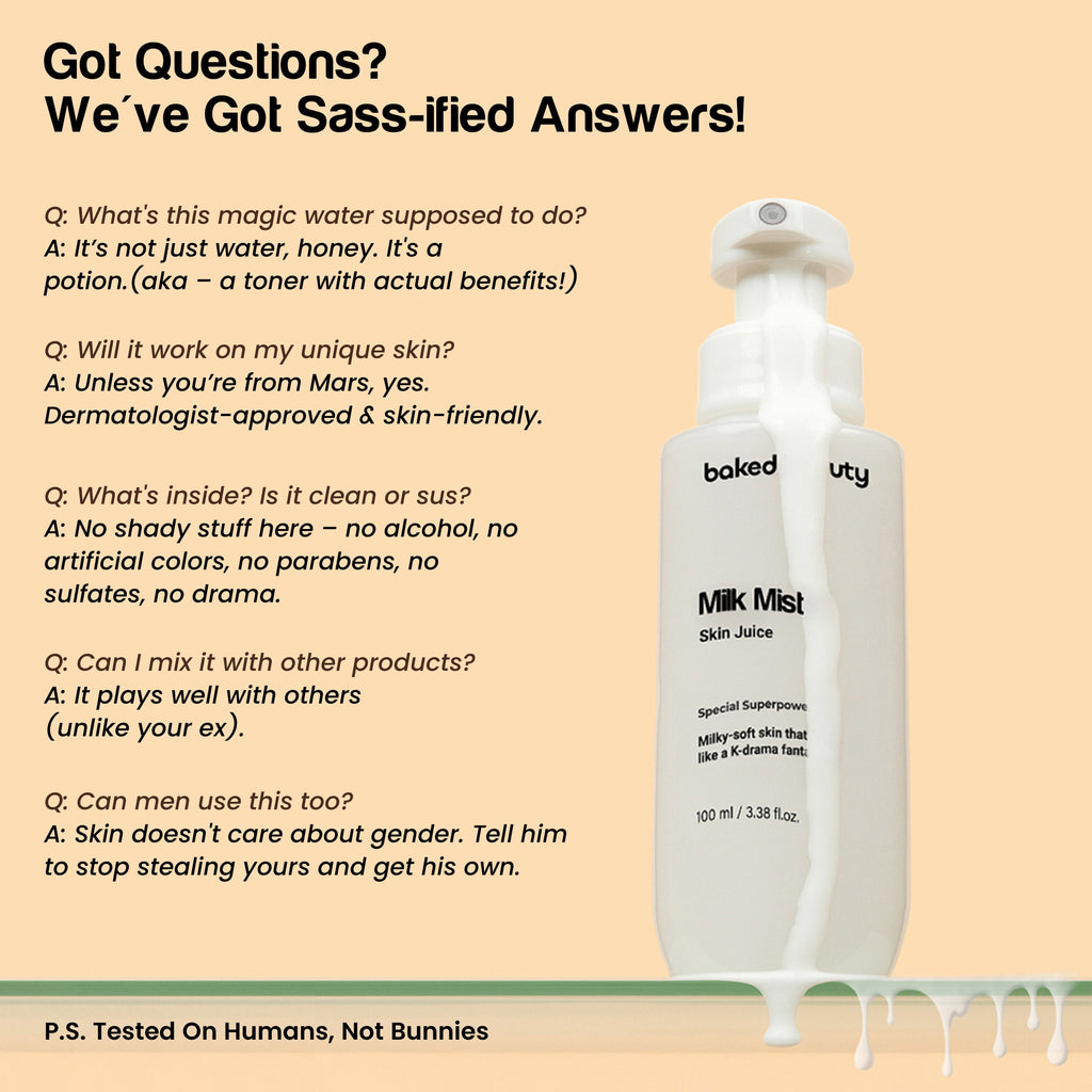 Baked Beauty Milk Mist Skin Juice - Milky Moisturising Toner | Grocsy