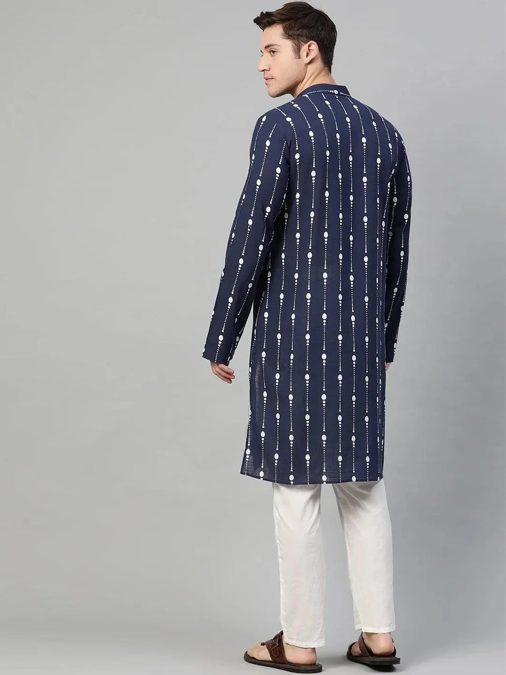 Fabmade Men Printed Straight Kurta | Grocsy