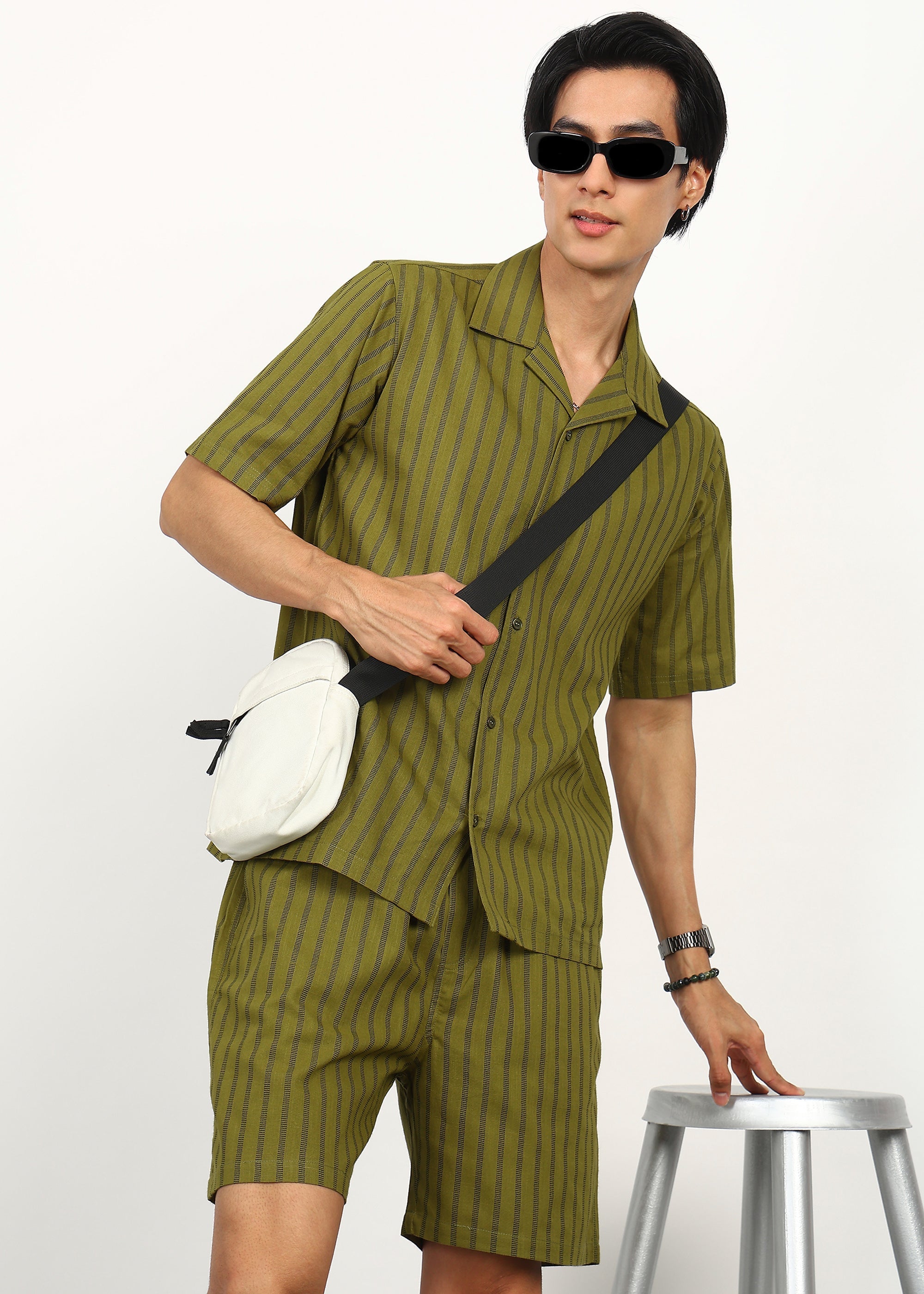 Fabmade Olive Breeze Co-Ord Set | Grocsy