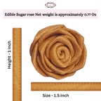 Confect Copper | Edible Metallic Sugar Roses Topper | Grocsy