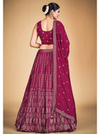 Myra Pink Georgette Real Georgette Lehenga Choli | Grocsy