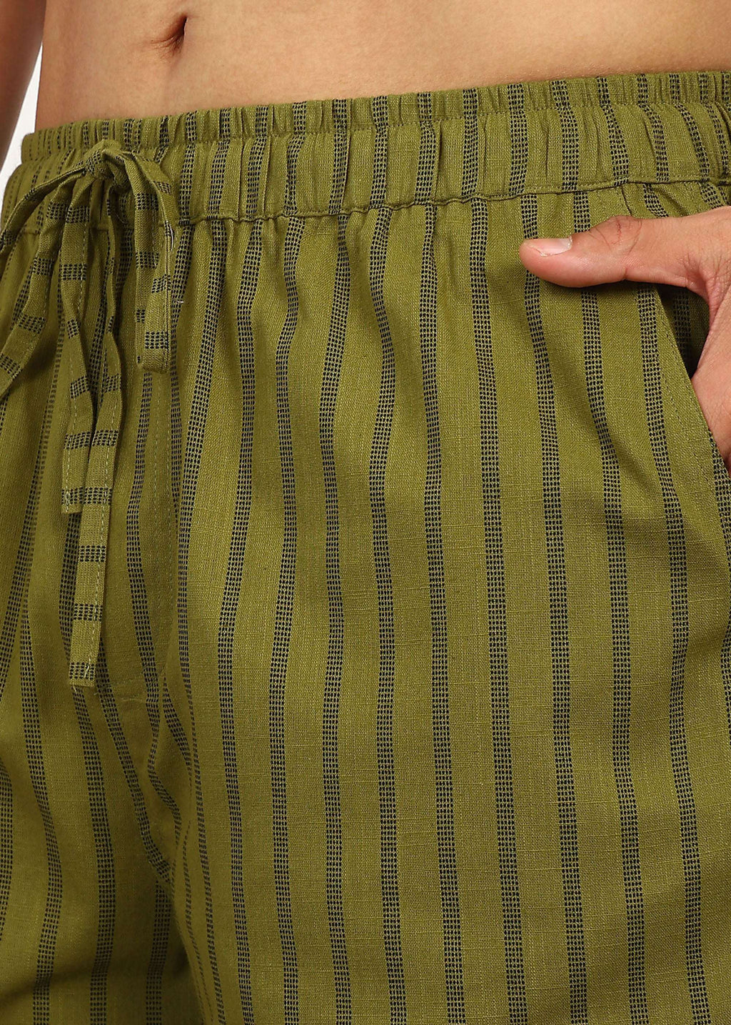 Fabmade Olive Rhythm Shorts | Grocsy