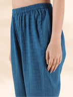 trueBrowns Blue Cotton Dobby Co-ord Set | Grocsy