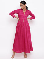trueBrowns Pink Gold Lace Dress | Grocsy