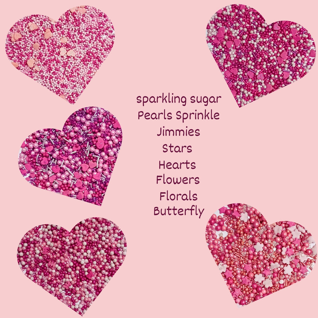 Confect Valentine Sprinkles | 12 Edible Decoration for Baking & Dessert | Grocsy