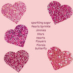 Confect Valentine Sprinkles | 12 Edible Decoration for Baking & Dessert | Grocsy