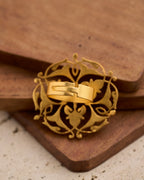 trueBrowns Gold-Polished Circle Ring | Grocsy