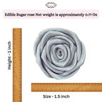 Confect Silver | Edible Metallic Sugar Roses Topper | Grocsy