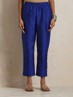 trueBrowns Blue Silk Kurta Co-ord Set | Grocsy