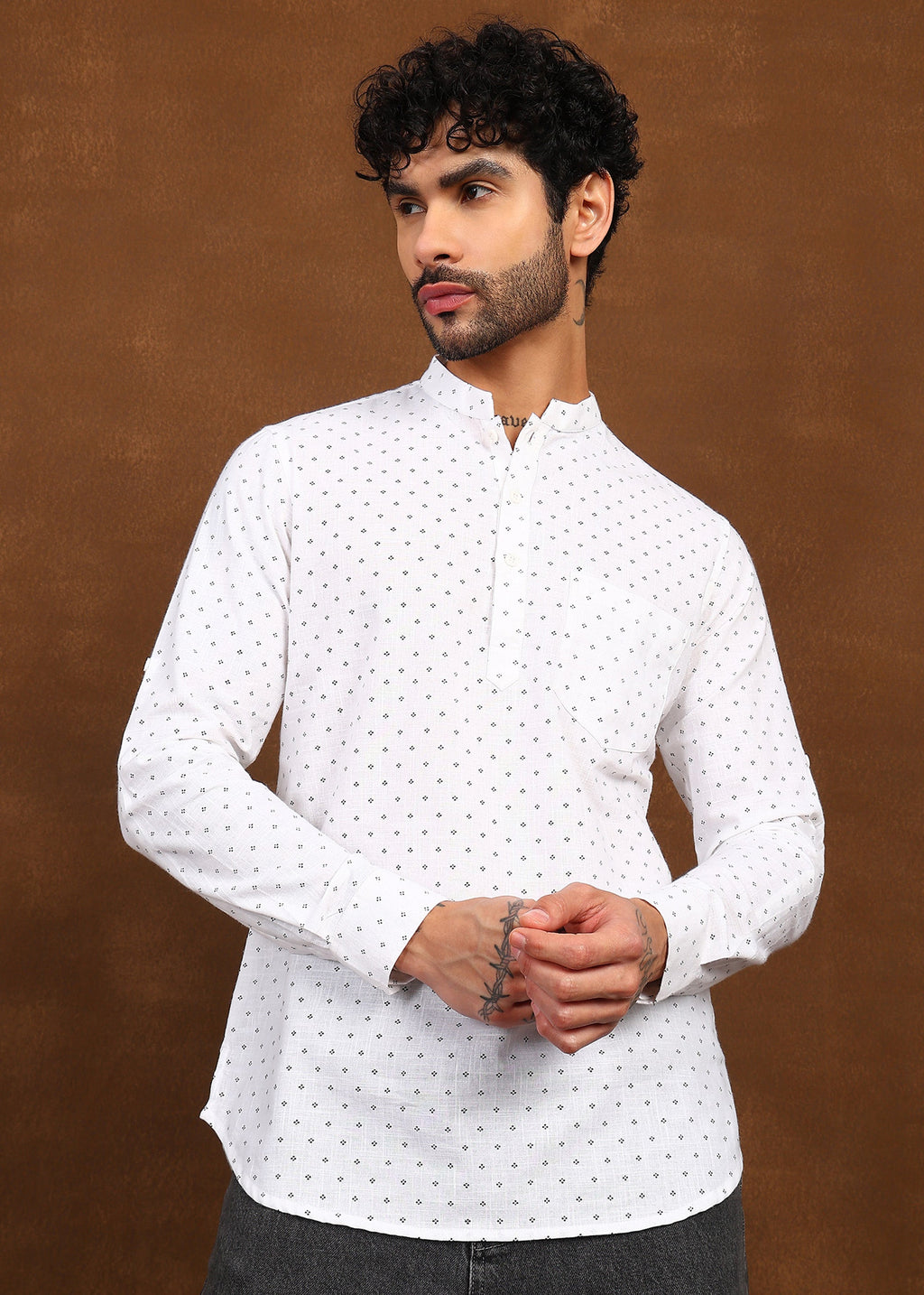Fabmade Nova Dot Short Kurta | Grocsy