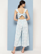 Ahalyaa Printed Basic Jumpsuit with Ruffles | Grocsy