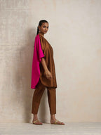 trueBrowns Brown Silk Co-ord Set | Grocsy