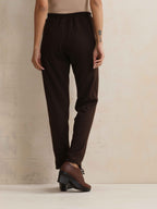 trueBrowns Brown Woollen Pants | Grocsy