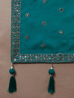 House of Panchhi Printed Embroidery Teal Georgette Sequin Lehenga Choli | Grocsy