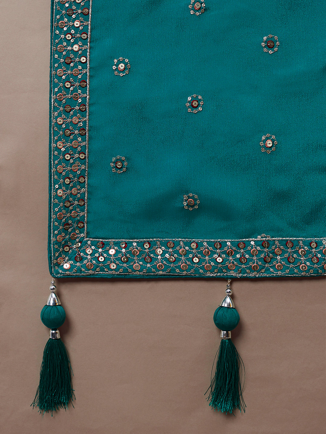 House of Panchhi Printed Embroidery Teal Georgette Sequin Lehenga Choli | Grocsy