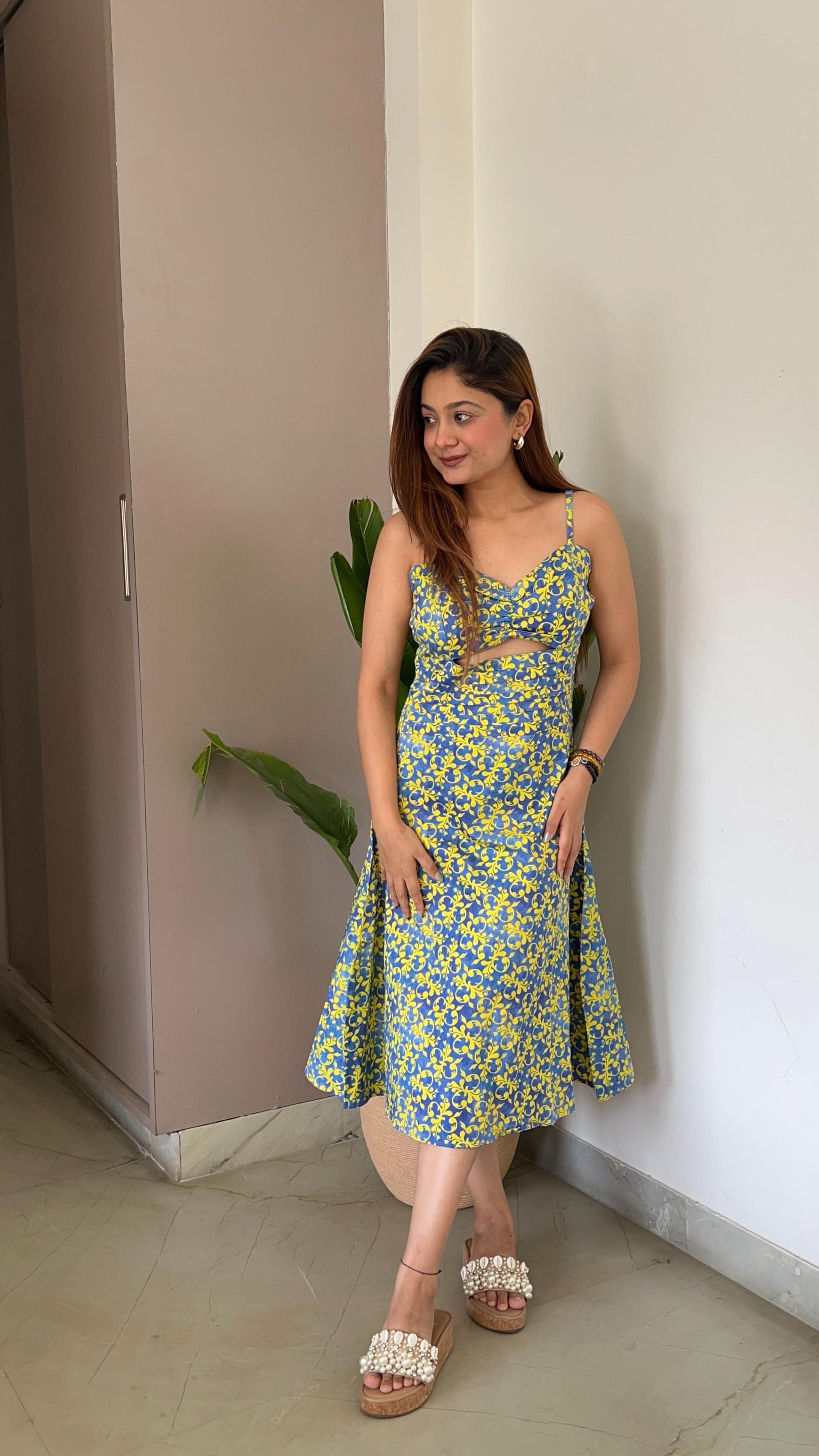 Noroke Modal Satin Cut-out Fitted Midi Dress | Grocsy