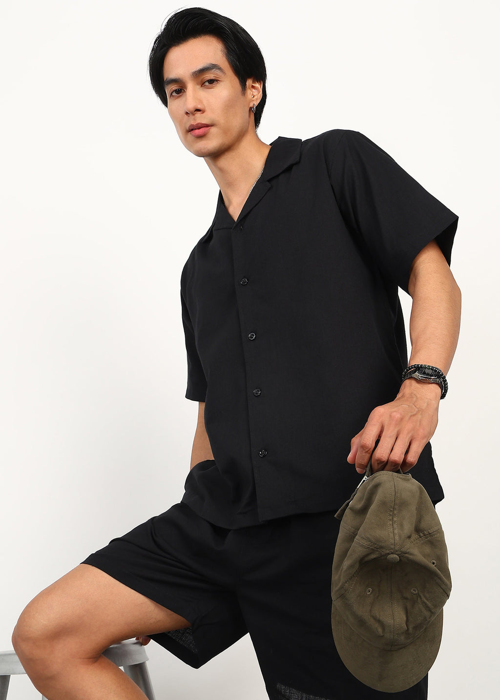 Fabmade Core Black Linen Co-Ord | Grocsy