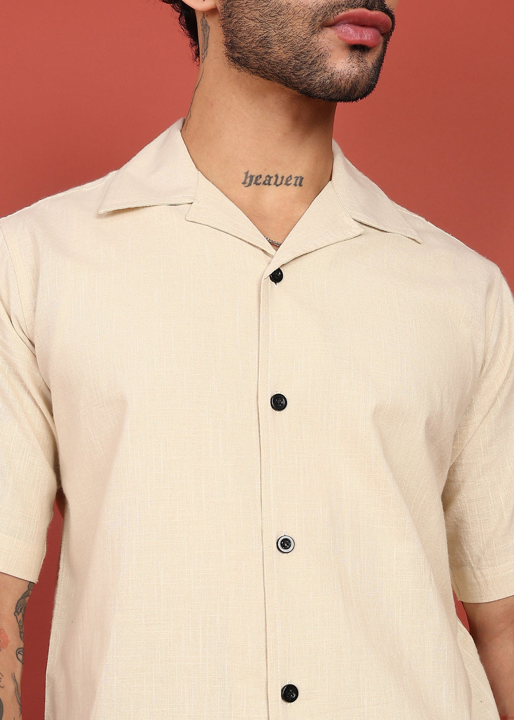 Fabmade Ivory Bloom Back-Print Shirt | Grocsy