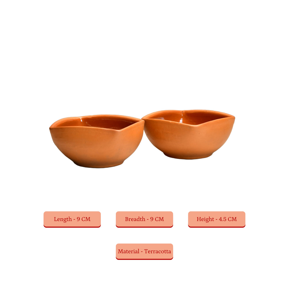 Sowpeace Premium Set of 2 Terracotta Square Serving Bowls | Grocsy