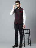 Even Apparels Men's Brown Nehru Jacket With Welt Pockets | Grocsy