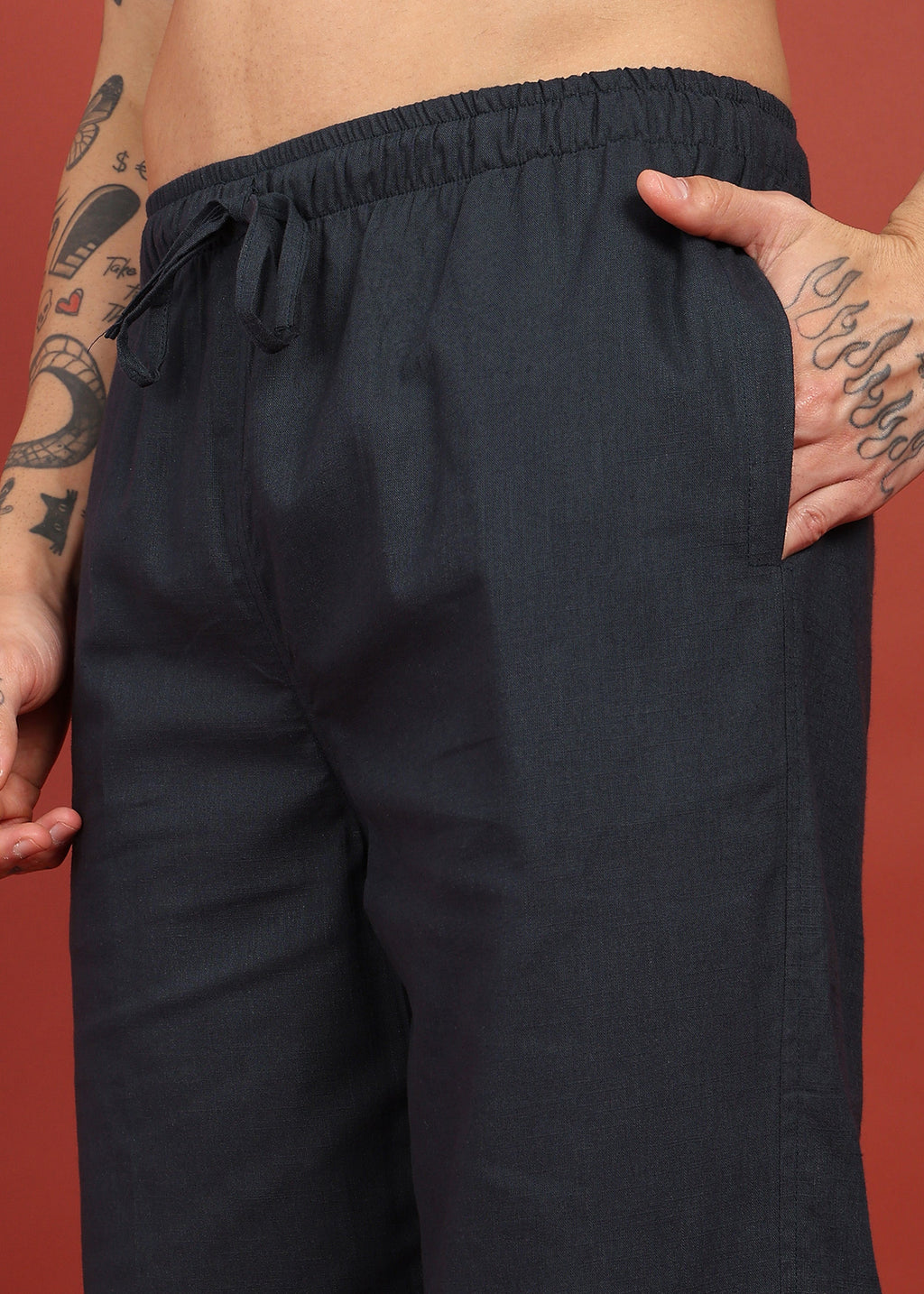 Fabmade Midnight Ease Relaxed-Fit Trousers | Grocsy
