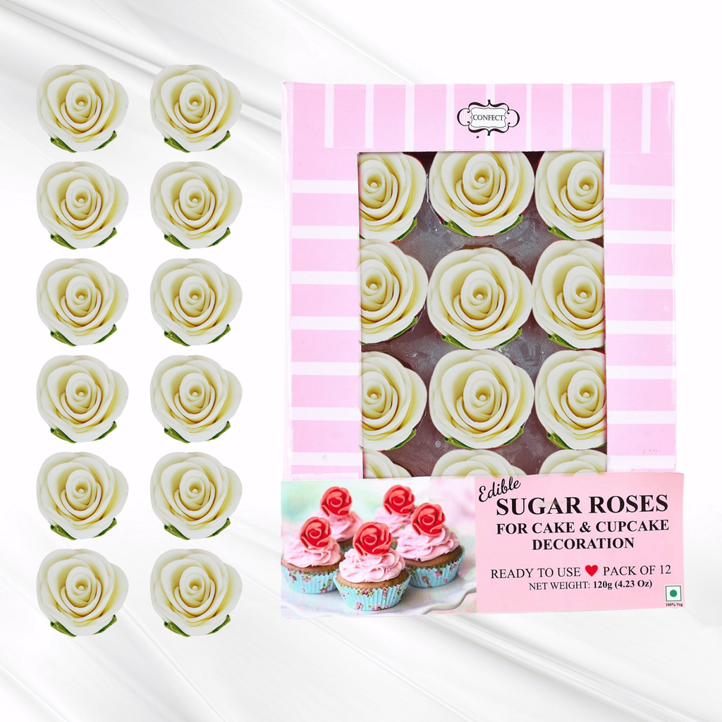 Confect White | Edible Sugar Flowers | Grocsy