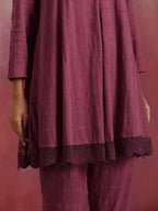 trueBrowns Mauve Cotton Dobby Co-ord set | Grocsy