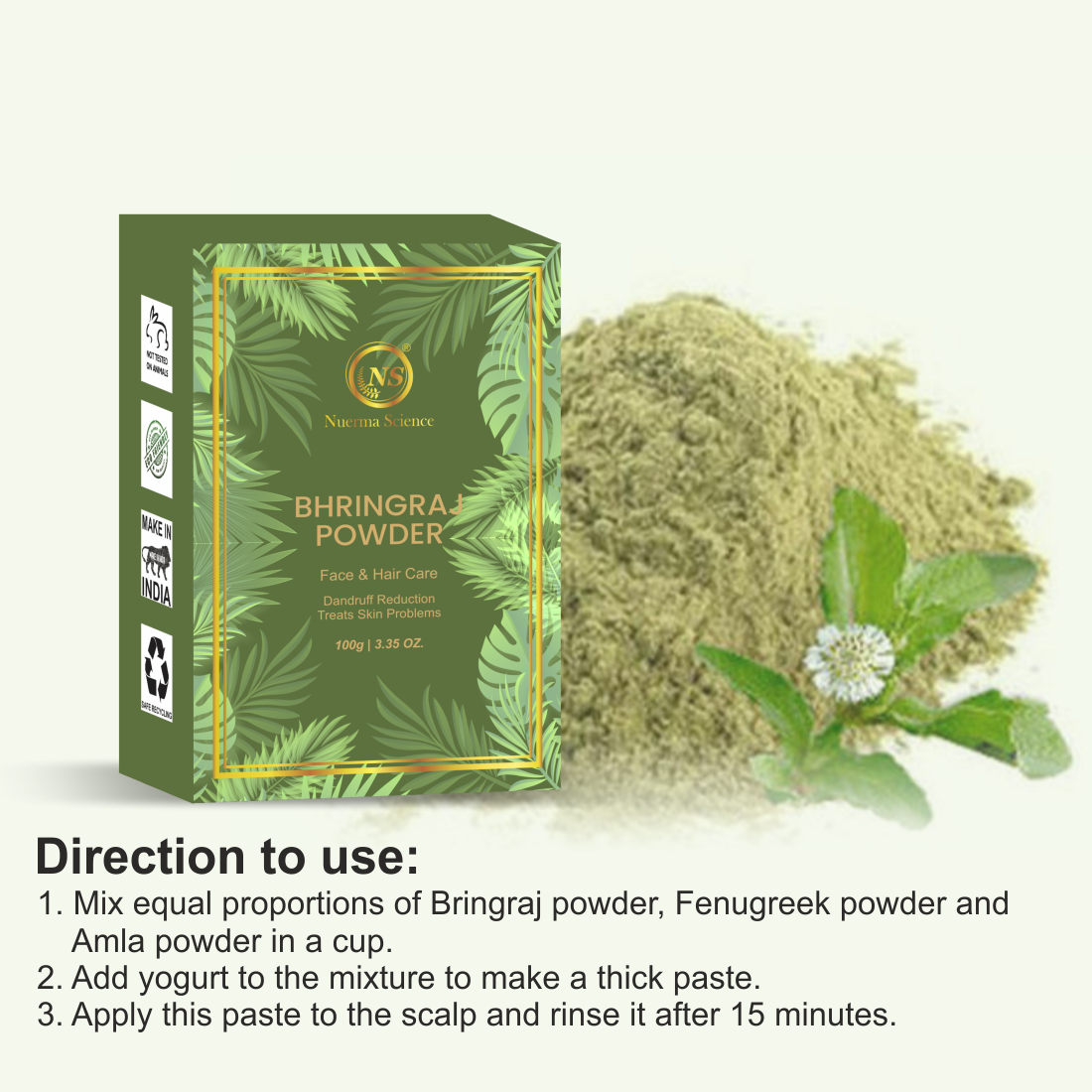 Nuerma Science Bhringraj Natural & Organic Powder | Grocsy