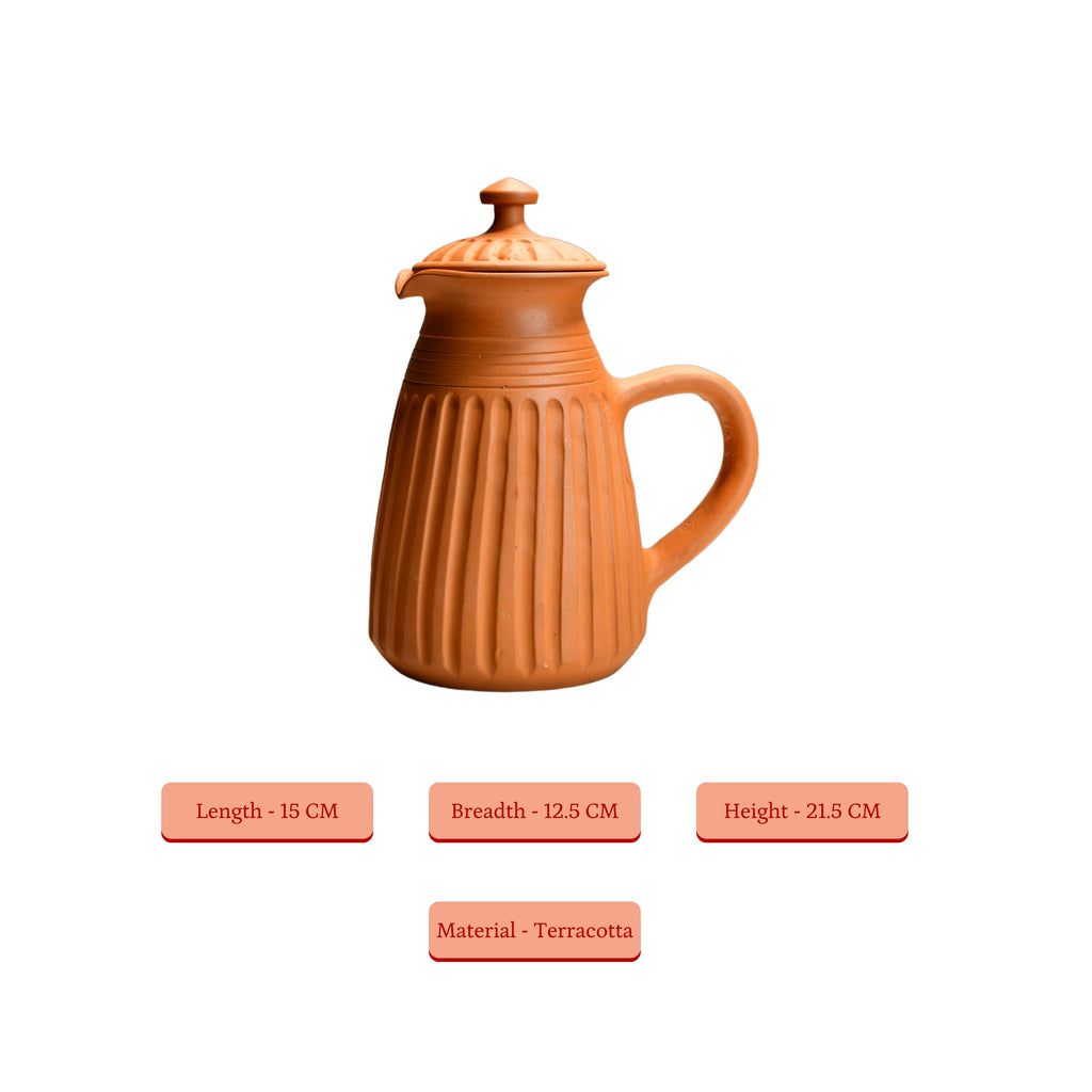Sowpeace Premium Large Terracotta flat/base Jug | Grocsy