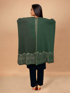 trueBrowns Green Woollen Kaftan Cape | Grocsy
