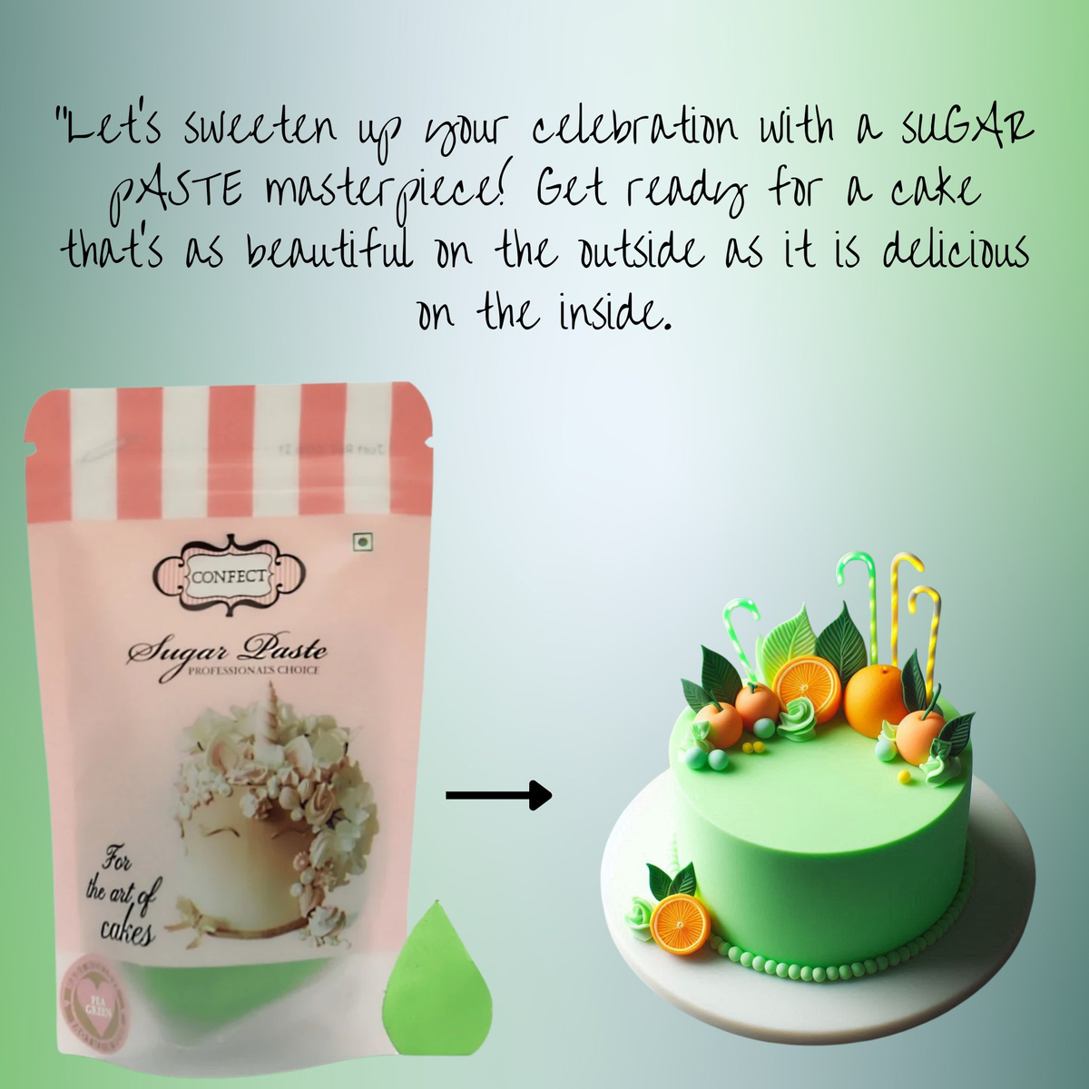 Confect Neon Green Fondant | Edible Sugarpaste | Grocsy