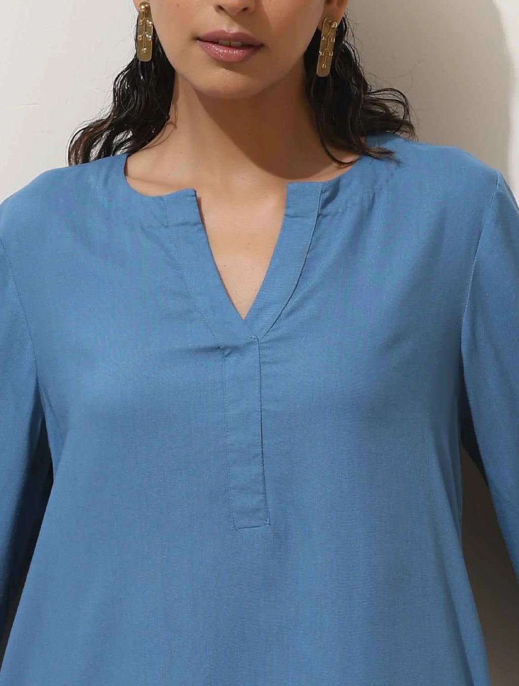 trueBrowns Blue Viscose Co-ord Set | Grocsy