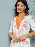 Ahalyaa Floral Printed Kurta With Palazzos | Grocsy