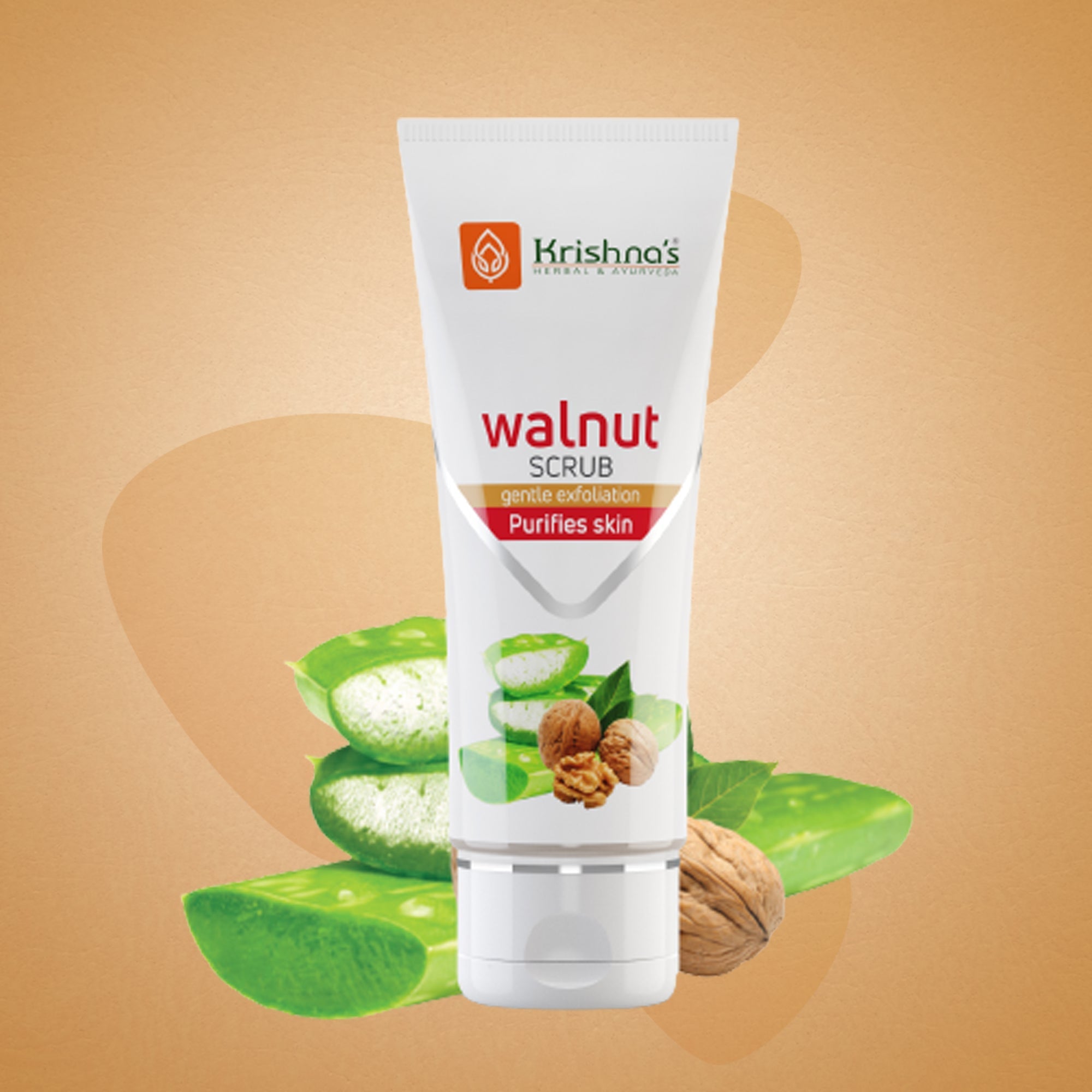 Krishna'S Herbal & Ayurveda Aloevera Walnut Scrub | Grocsy