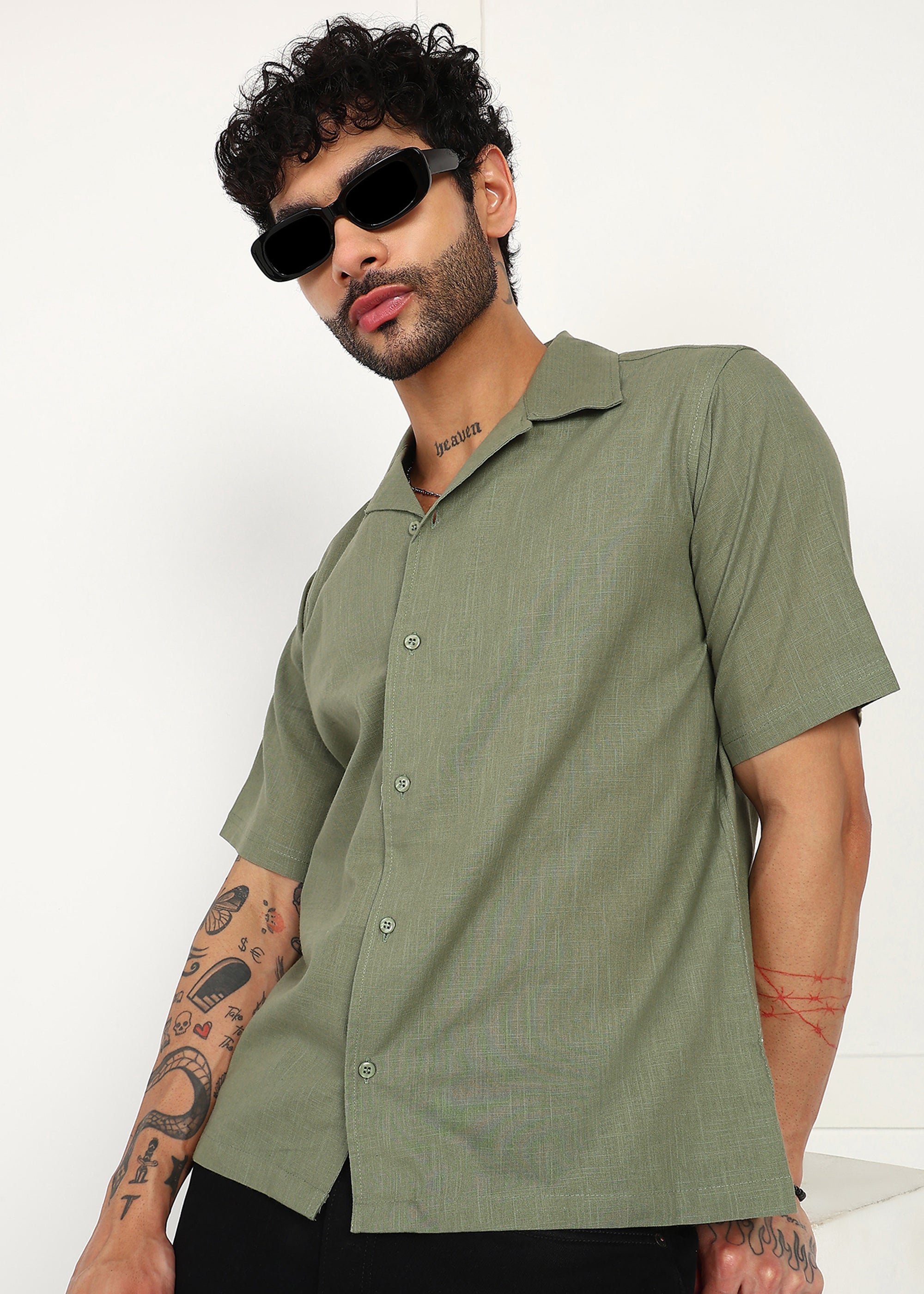 Fabmade Mossline Linen Shirt | Grocsy